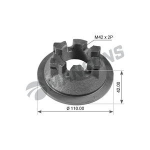 Изображение 1, 300.002 Гайка BPW ступицы корончатая (M42х2хSW65) MANSONS