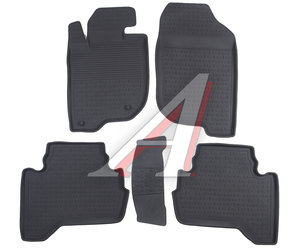 Изображение 1, 83325 Коврик салона MITSUBISHI L200 (06-15) резина черный (5 предм.) SEINTEX