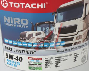 Изображение 2, 1C920 Масло дизельное NIRO HD CI-4/SL/E7 5W40 синт.19л TOTACHI
