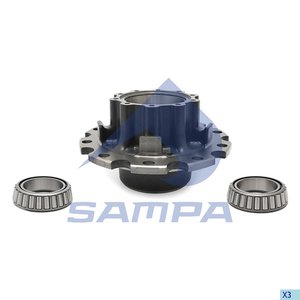 Изображение 1, 044.105/1 Ступица SCANIA P, R series задняя (с подшипником) SAMPA