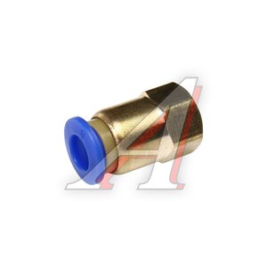 Изображение 1, ER-SPCF06-01 Соединитель трубки ПВХ, полиамид d=6мм (внутренняя резьба) М9х1 прямой металлический ЭВРИКА