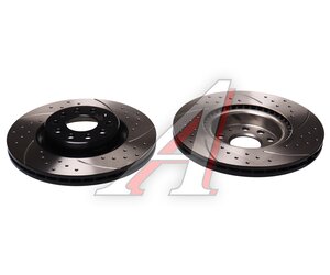 Изображение 1, BDF040 Диск тормозной VW Golf, Tiguan AUDI A3 (8P) передний перфорированный комплект TAYGA