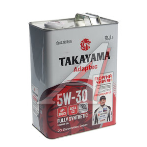 Изображение 1, 6056086 Масло моторное Adaptec C3 5W30 синт.4л TAKAYAMA
