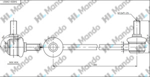 Изображение 4, SLH0019 Стойка стабилизатора HYUNDAI Genesis (08-) переднего левая/правая (1шт.) MANDO