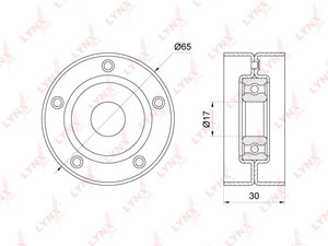 Изображение 5, PB5222 Ролик RENAULT Laguna (99-) натяжной ремня генератора LYNX