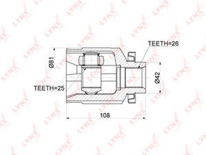 Изображение 3, CI3770 Привод HYUNDAI Tucson (04-) колеса переднего правый LYNX