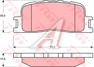 Изображение 4, GDB3374 Колодки тормозные TOYOTA Camry (11.01-) задние (4шт.) TRW