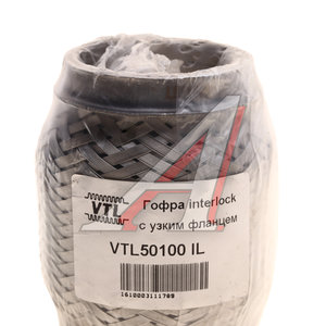 Изображение 3, VTL50100 IL Гофра глушителя 50x100 трехслойная interlock нержавеющая сталь МЗГС