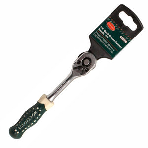 Изображение 1, RF-80722 Ключ трещотка 1/4" 72 зуба 155мм реверсивная с резиновой ручкой на держателе ROCKFORCE