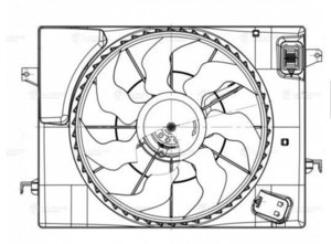 Изображение 5, LFK0885 Вентилятор HYUNDAI Tucson (04-) охлаждения радиатора двигателя LUZAR