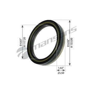 Изображение 1, GR167 Сальник ROR SAF ступицы (117.47х152.4х25.4) MANSONS
