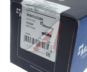 Изображение 3, MBF015286 Колодки тормозные SUZUKI SX4 (13-) передние (4шт.) MANDO
