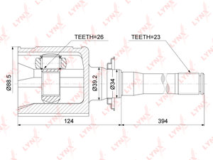 Изображение 1, CI3731 ШРУС наружный VOLVO S60 (00-) комплект LYNX