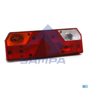 Изображение 2, 091.129 Фонарь задний SCHMITZ Europoint 1 левый (с кабелем, треугольный катафот) SAMPA
