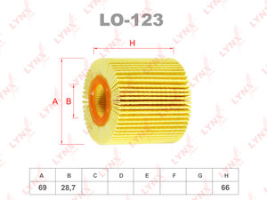Изображение 1, LO123 Фильтр масляный TOYOTA Auris (12-), Yaris (05-11) LYNX