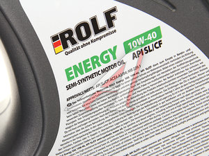 Изображение 2, 322425 Масло моторное ENERGY API SL/CF 10W40 п/синт 4л ROLF