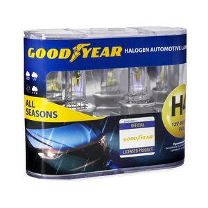 Изображение 2, GY014129 Лампа 12V H4 60/55W P43t бокс (2шт.) All seasons GOODYEAR