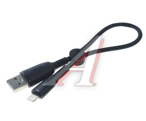Изображение 1, NB247 black Кабель iPhone (5-) 6A 0.25м черный XO