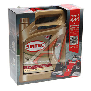 Изображение 3, 600228 Масло моторное PREMIUM 9000 A3/B4 5W30 синт.4+1л SINTEC