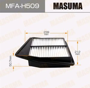 Изображение 2, MFA-H509 Фильтр воздушный HONDA Accord (08-) (2.4) MASUMA
