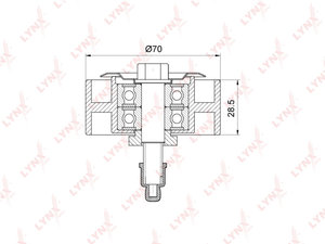 Изображение 3, PB7244 Ролик приводного ремня TOYOTA Fortuner (05-08) LYNX