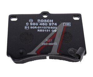 Изображение 5, 0986460974 Колодки тормозные MAZDA 323, MX3 (89-98) передние (4шт.) BOSCH