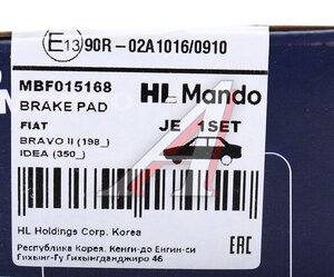 Изображение 6, MBF015168 Колодки тормозные FIAT Albea передние (4шт.) MANDO
