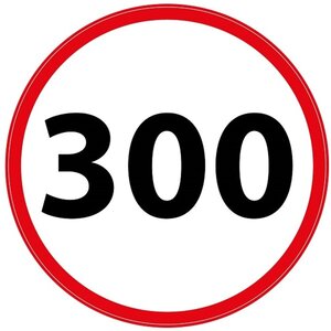 Изображение 2, VRC 453 Наклейка виниловая "Ограничение 300" MASHINOKOM