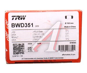 Изображение 6, BWD351 Цилиндр тормозной задний RENAULT Duster (11-), Logan (07-) левый/правый TRW