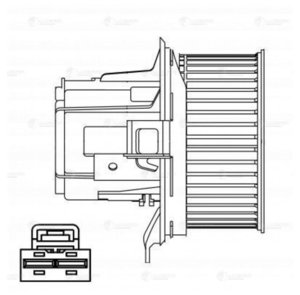 Изображение 4, LFH1550 Вентилятор MERCEDES C (W204) отопителя салона LUZAR