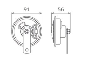 Изображение 2, 50FO12.100.02K Сигнал звуковой 12V 335/435Hz 118дБ комплект 2шт. SEGER