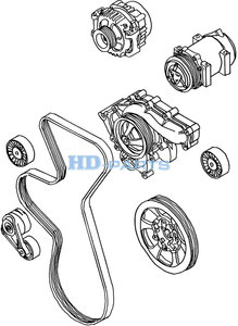 Изображение 6, 302422 Ролик приводного ремня SCANIA 4 series натяжителя HD-PARTS