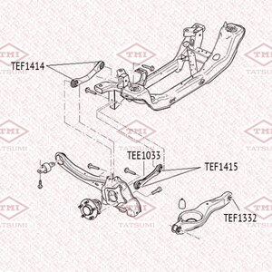 Изображение 2, TEF1332 Сайлентблок HONDA Civic рычага заднего нижнего поперечного TATSUMI