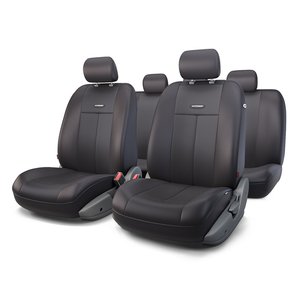 Изображение 1, TT-902P BK/BK Авточехлы универсальные полиэстер (AIRBAG) черные (9 предм.) AUTOPROFI