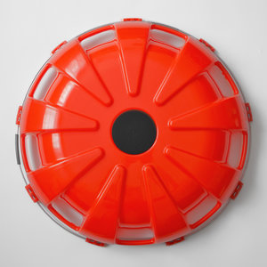 Изображение 1, МК-ПЛ-Р16 Колпак колеса R-22.5 переднего пластик (красный) Турбо ТТ