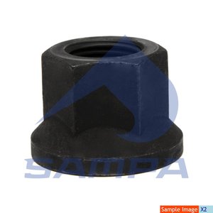 Изображение 1, 071.099 Гайка BPW колеса с фланцем (М22x2) SAMPA
