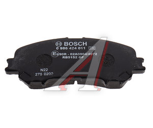 Изображение 3, 0986424011 Колодки тормозные NISSAN Qashqai (14-) передние (4шт.) BOSCH