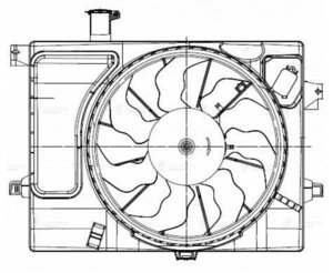 Изображение 4, LFK08X0 Вентилятор HYUNDAI Elantra (10-) охлаждения электрический LUZAR