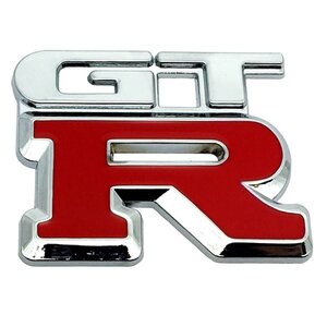 Изображение 2, SHK 051 Наклейка металлическая 3D "GTR хром" 50х60мм MASHINOKOM
