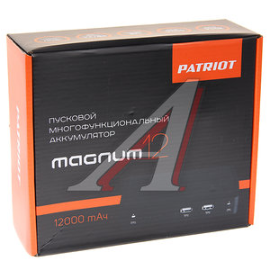 Изображение 5, MAGNUM 12 Устройство пусковое 12V 400A 12000мА/ч (power bank) PATRIOT