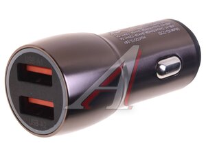 Изображение 1, CC52 silver Устройство зарядное в прикуриватель 2USB 12-24V серебристое XO