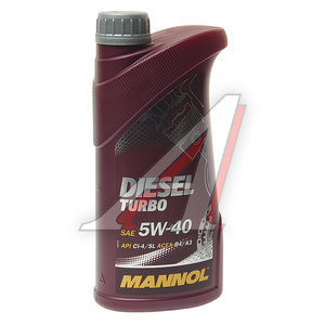 Изображение 1, 1010 Масло дизельное TURBO DIESEL 5W40 CI-4/SN синт.1л 7904 MANNOL