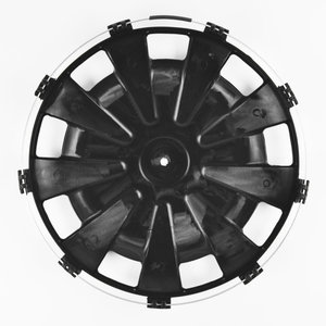 Изображение 2, МК-ПЛ-Р03 Колпак колеса R-22.5 заднего пластик (черный) Турбо ТТ