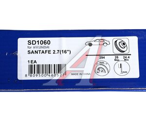 Изображение 6, SD1060 Диск тормозной MITSUBISHI Lancer (07-) передний (1шт.) SANGSIN