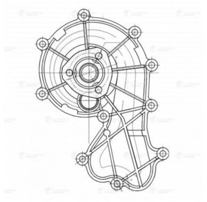 Изображение 4, LWP1830 Насос водяной AUDI A4, A6, Q7 (10-16) LUZAR