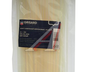 Изображение 2, GRE-010-0015 Хомут-стяжка 300х3.6 пластик белый (100шт.) GRISARD ELECTRIC