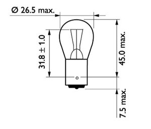 Изображение 4, 13498MDCP Лампа 24V P21W BA15s Master Duty PHILIPS