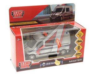 Изображение 1, MASTER-14SPOL-SR Модель автомобиля RENAULT Master металлическая (свет,  звук) ТЕХНОПАРК