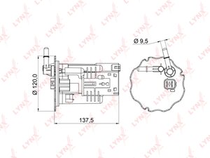 Изображение 2, LF967M Фильтр топливный MAZDA 323 (98-04) LYNX