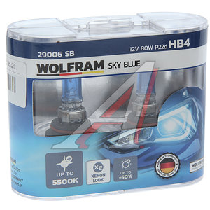 Изображение 1, 29006SB Лампа 12V HB4 80W P22d бокс (2шт.) White Light WOLFRAM